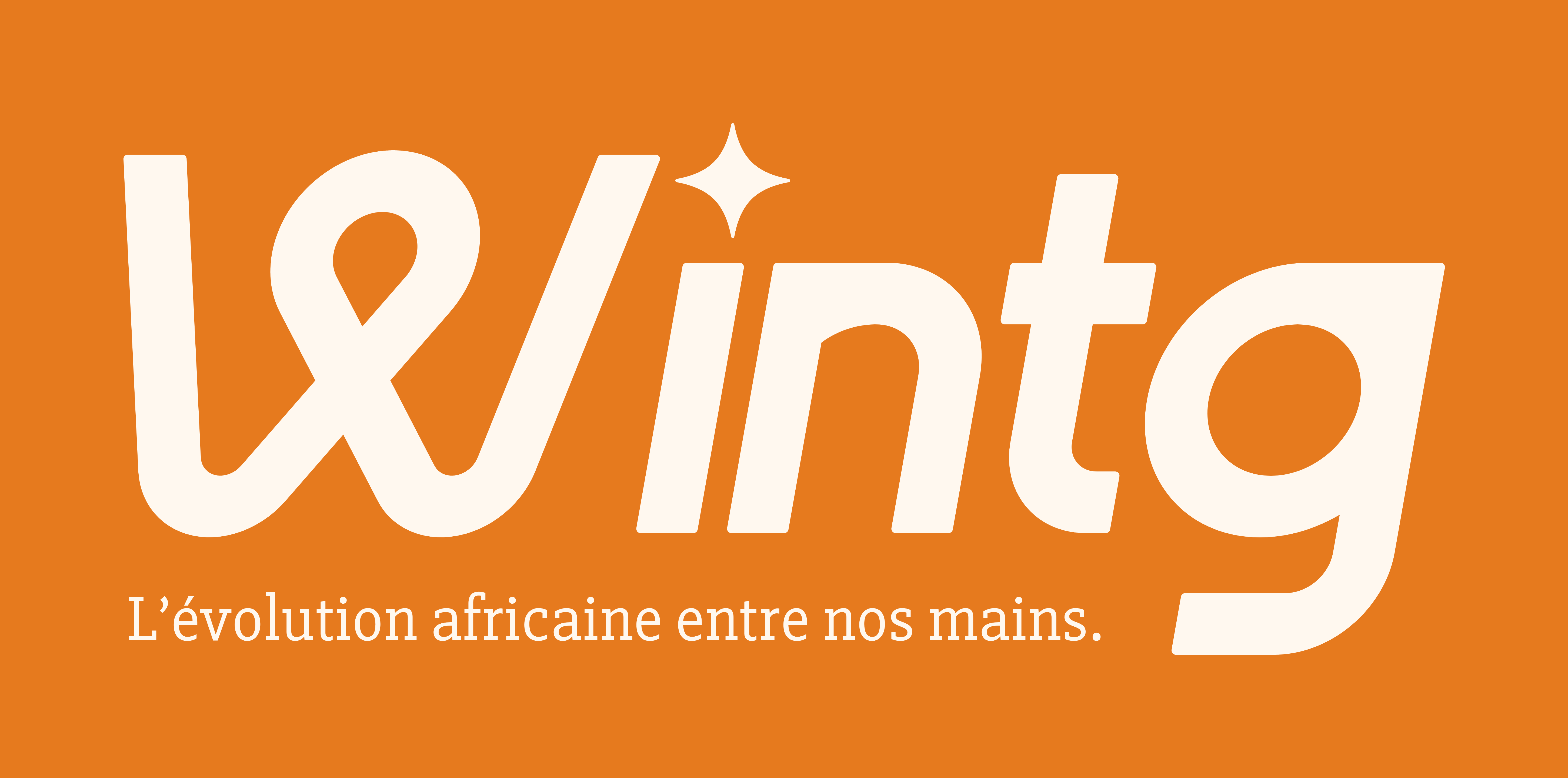 Logo blanc sur orange