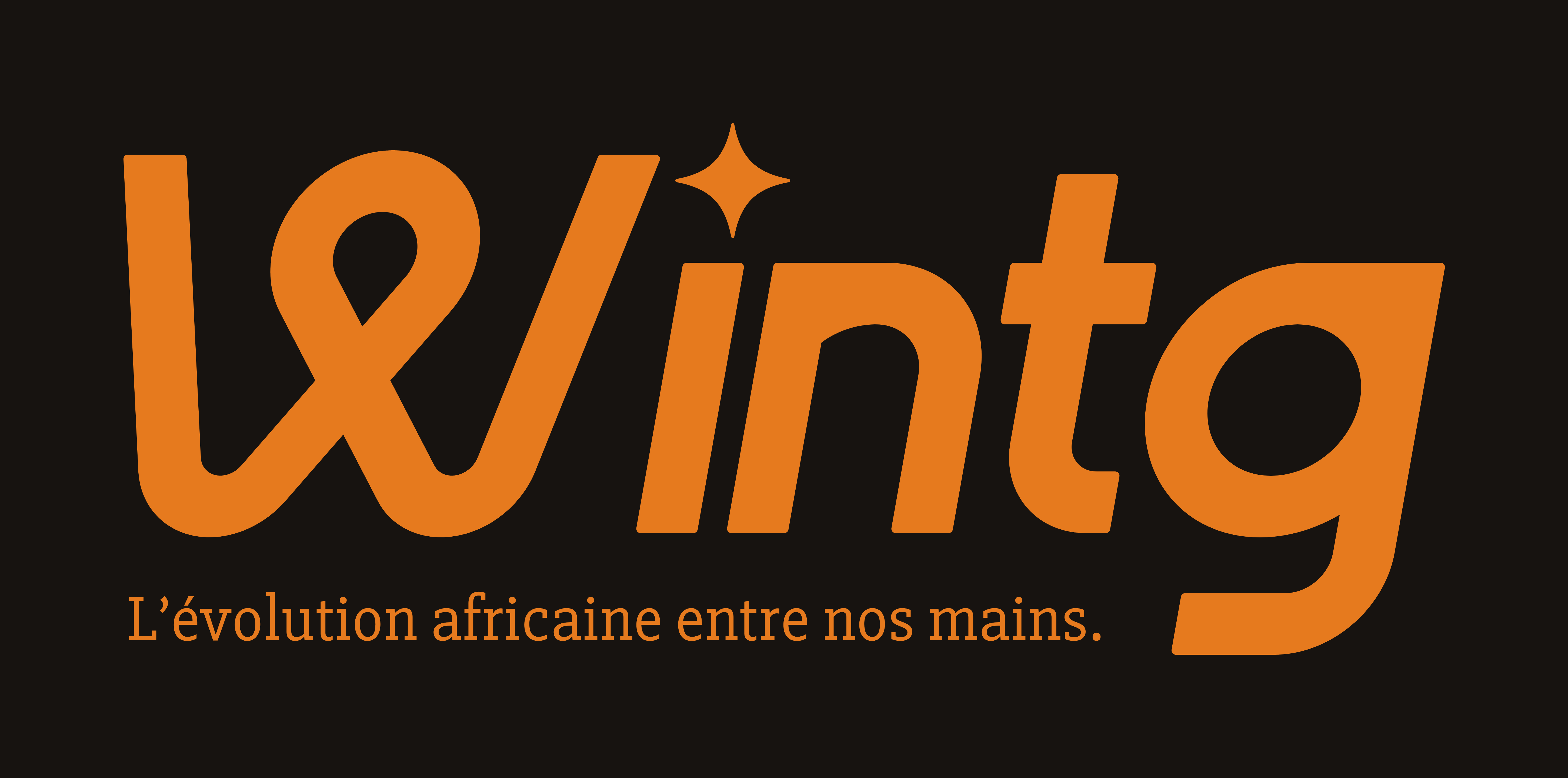 Logo orange sur sombre